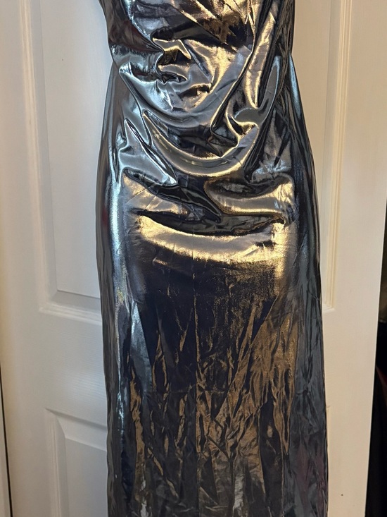 Dresses & Skirts - Shiny Metallic Silver Slip Dress